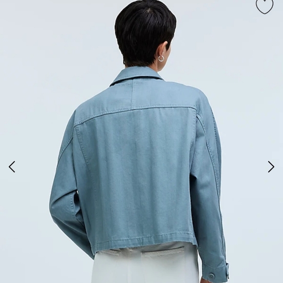 Women's Light Blue Utility Jacket - Picture 2 of 9